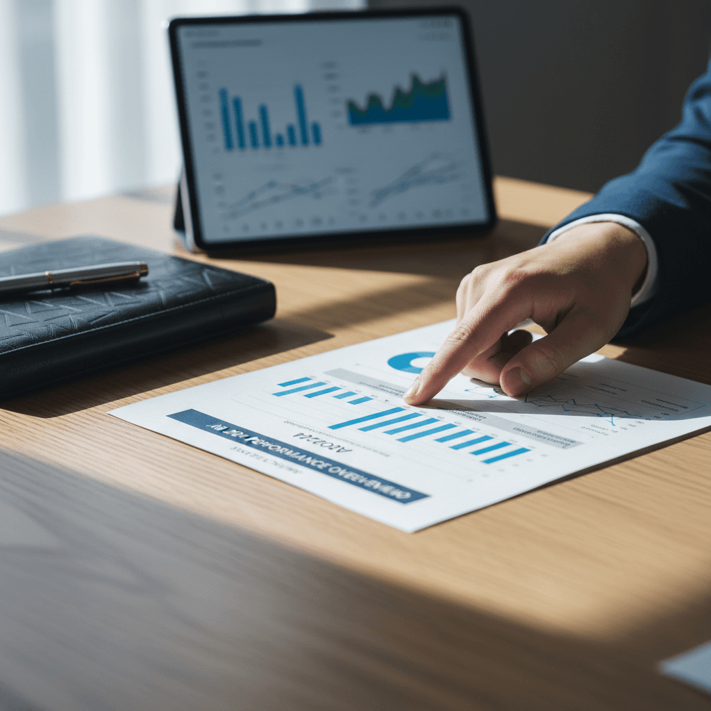 Strategic advisory meeting with investment documents